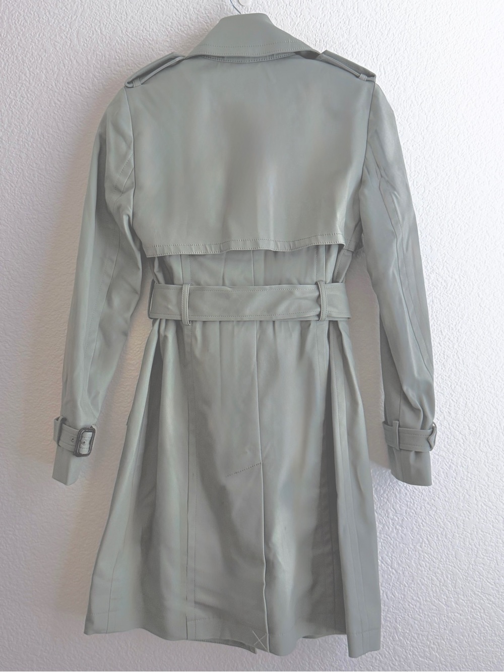 Club Monaco Women's Belted Trench Coat - Light Sage Size XS NWT - Picture 7 of 10